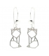 Boucles d'oreilles Renard Origami en argent 925 - Les Bijoux Acidules