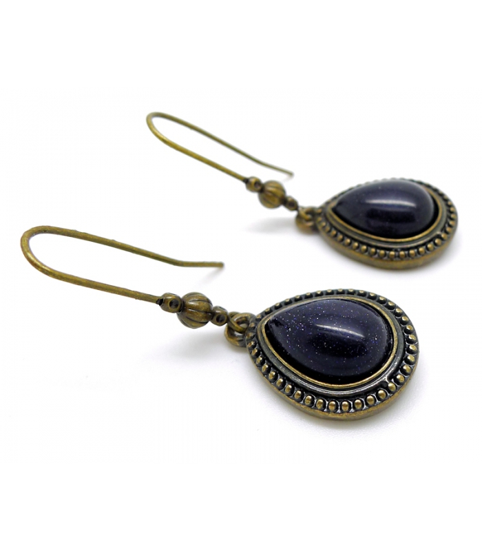 Blue Goldstone earrings