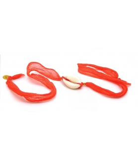 Bracelet ruban soie Corail - Les Bijoux Acidules