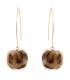 Boucles d'oreilles Pompon Léopard en gold filled et fausse fourrure