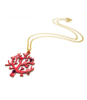 Collier Arbre de Vie Corail - Bijoux fantaisie original