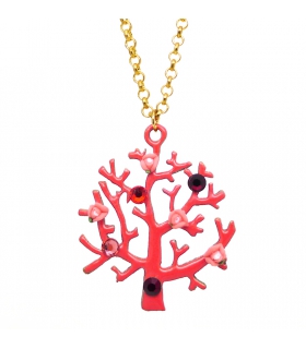 Collier Arbre de Vie Corail - Bijoux fantaisie original