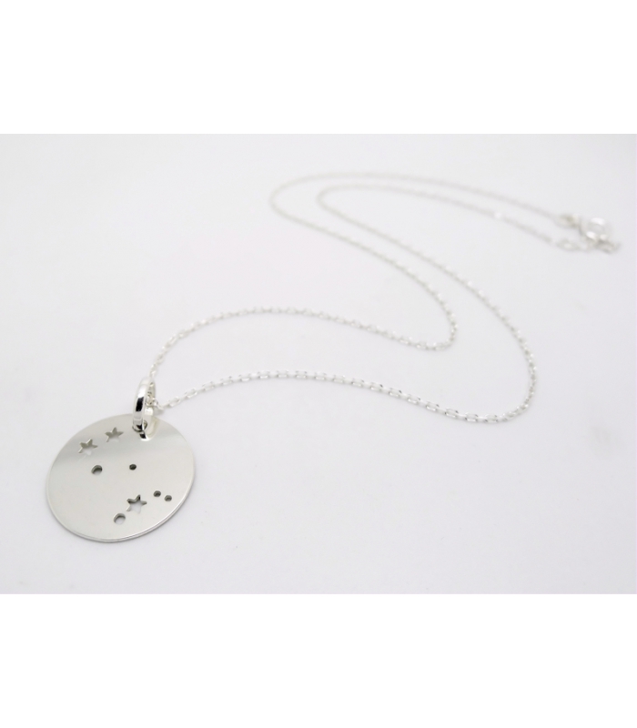 Collier Constellation des Gémeaux en argent 925 - Bijoux créateur zodiaque