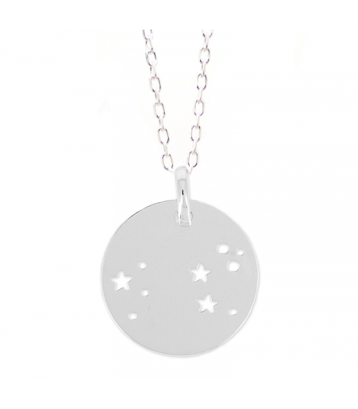 Collier Constellation du Lion en argent 925 - Bijoux créateur zodiaque