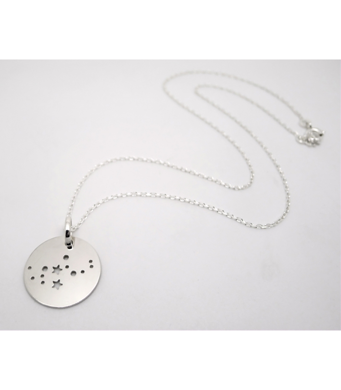 Collier Constellation de la Vierge en argent 925 -Bijoux créateur zodiaque