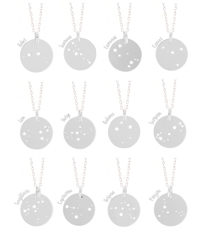 Collier Constellation du Capricorne en argent - Bijoux créateur zodiaque