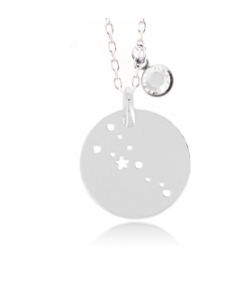 Collier Constellation du Taureau en argent 925 - Bijoux créateur zodiaque