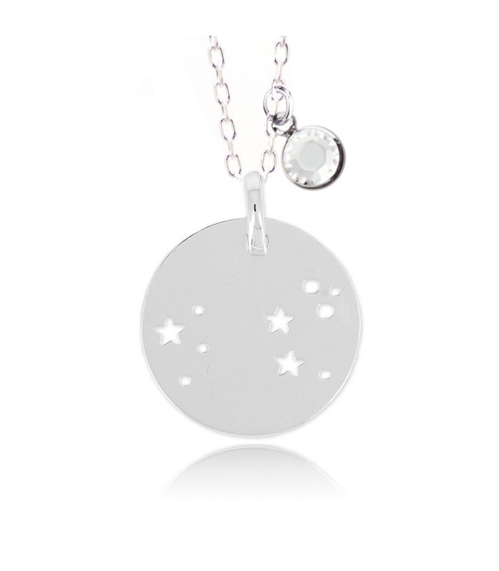 Collier Constellation du Lion en argent 925 - Bijoux créateur zodiaque