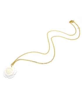Mother of pearl and Gold filled Flower necklace