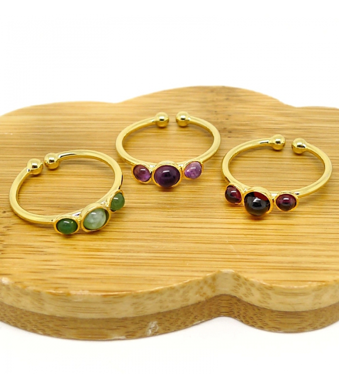 Bague Gemme Améthyste - Bague Bohème