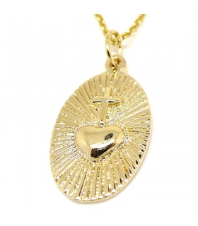 Collier Sacré Coeur plaqué or 3 microns- Bijoux tendance