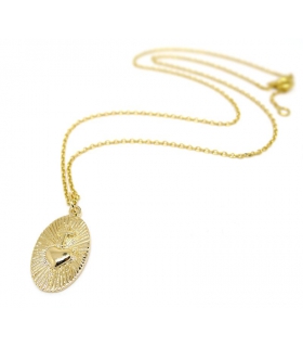 Collier Sacré Coeur plaqué or 3 microns - Bijoux tendance