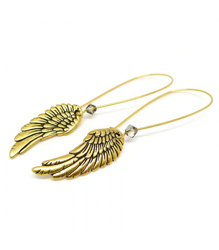 Pewter wings earrings