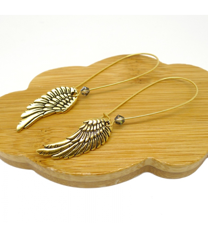 Pewter wings earrings