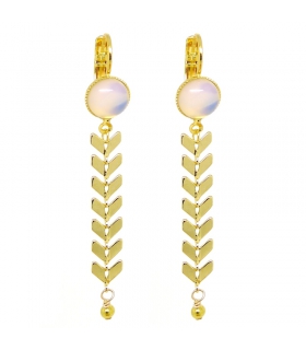 Boucles d'oreilles Boho Chic Moonstone - Les Bijoux Acidules