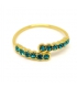 Emerald Swarovski cristal ring