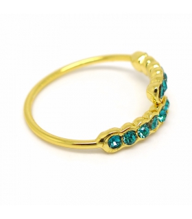 Emerald Swarovski cristal ring