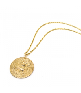 Gold plated Beetle necklace - High quality