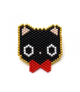 Black Cat Miyuki Brooch Black Cat Miyuki Brooch