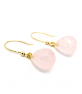 Boucles d'oreilles en quartz et plaqué or 3 microns - Les Bijoux Acidules