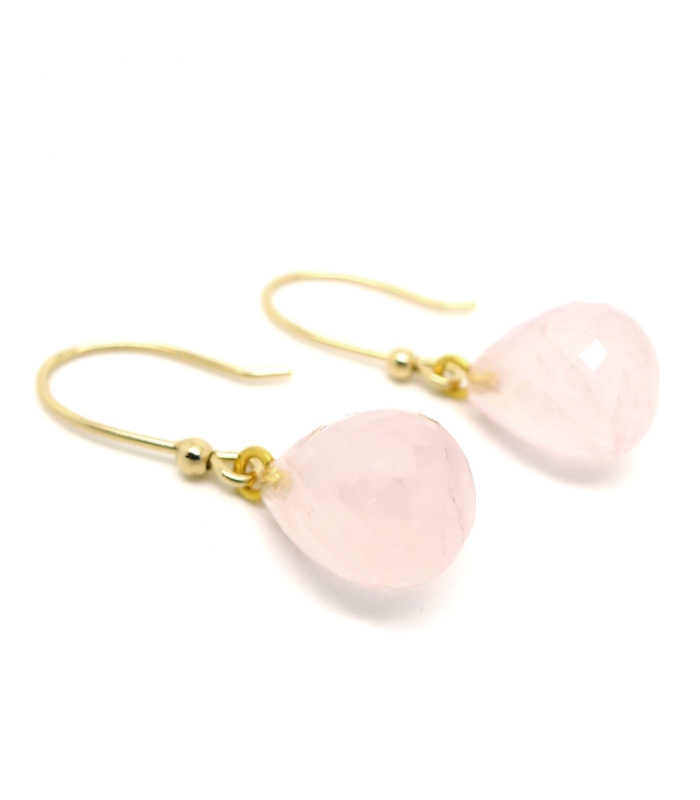Boucles d'oreilles en quartz et plaqué or 3 microns - Les Bijoux Acidules