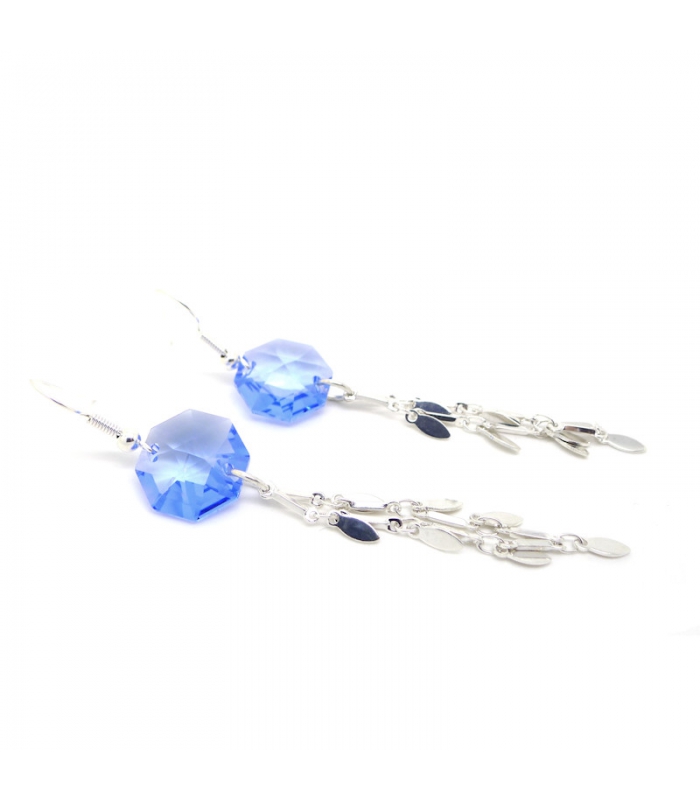 Boucles d'oreilles Boho Chic Bleu Saphir - Les Bijoux Acidules