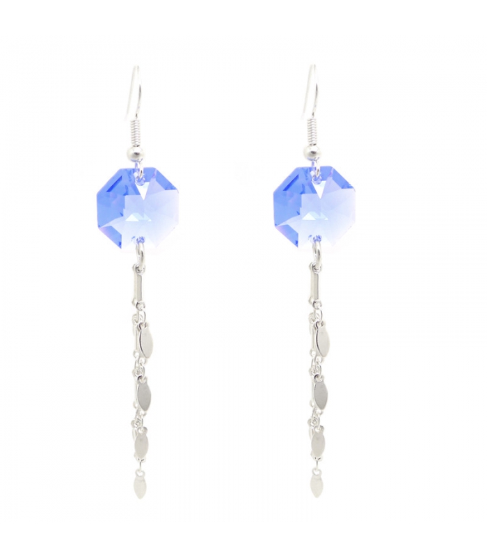 Boucles d'oreilles Boho Chic Bleu Saphir - Les Bijoux Acidules