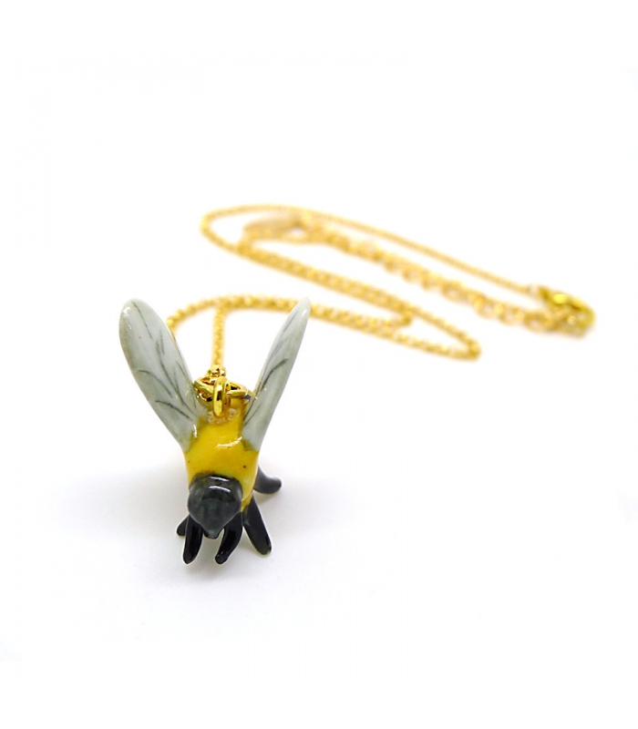 Collier Abeille - Bijoux animaux en porcelaine - Les Bijoux Acidules