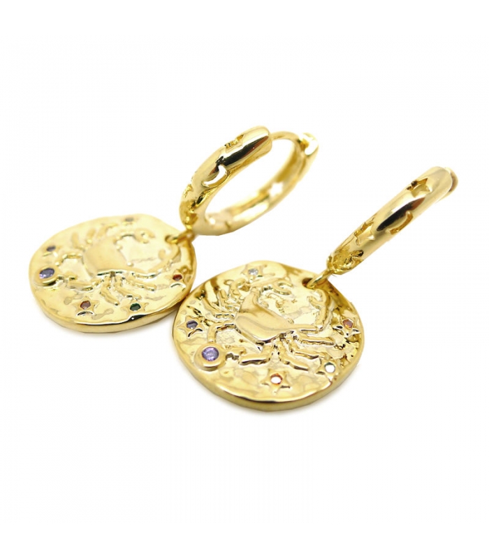Gold plated Cancer earrings