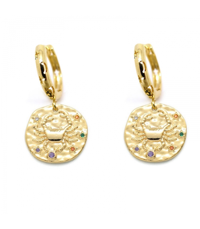 Gold plated Cancer earrings