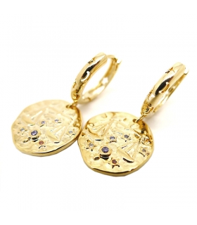 Gold plated Libra earrings