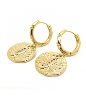 Gold plated Scorpio earrings