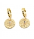 Boucles d'oreilles Signe du Scorpion doré à l'or fin 16 carats - Les