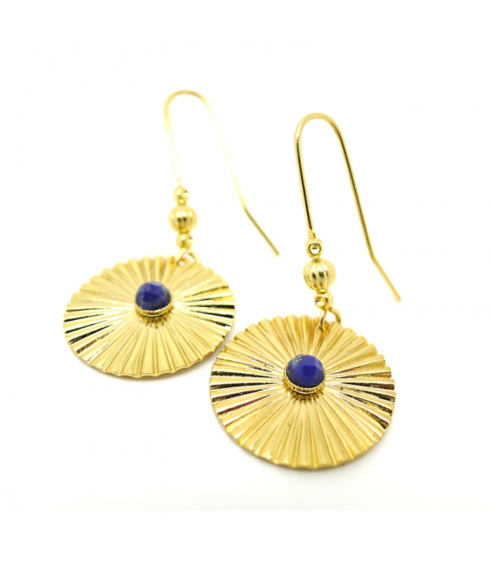 Astral Gold plated and Lapis Lazuli earrings