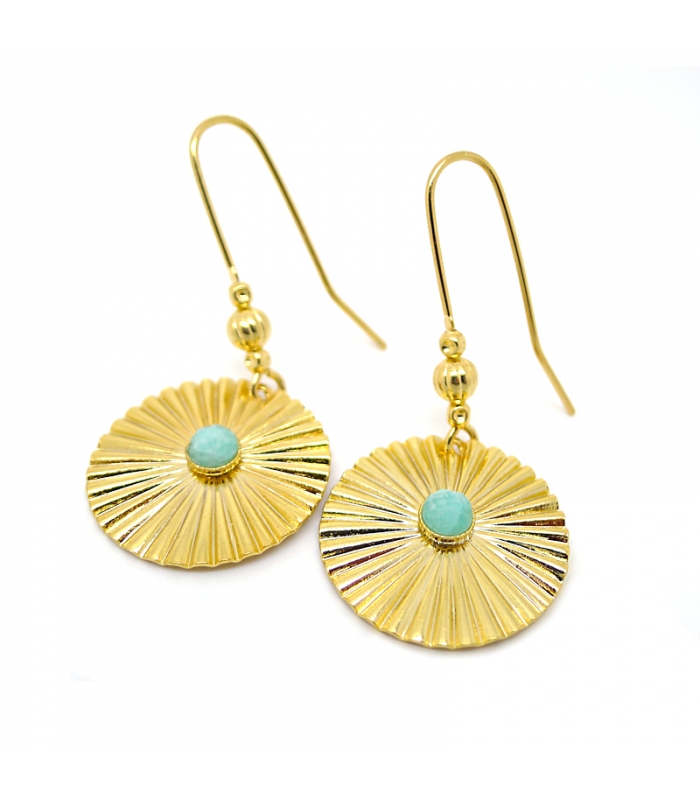 Astral Gold plated and Amazonite earrings
