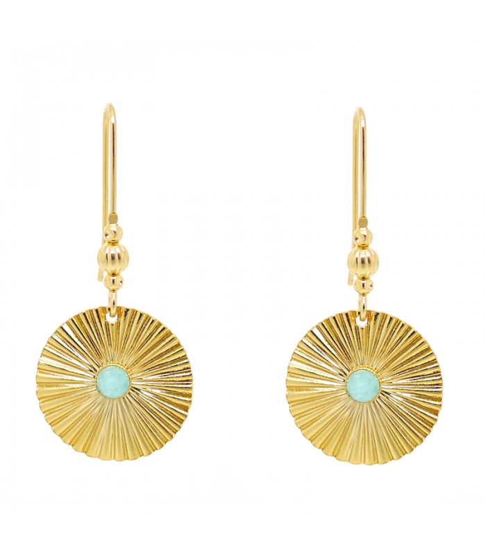 Astral Gold plated and Amazonite earrings