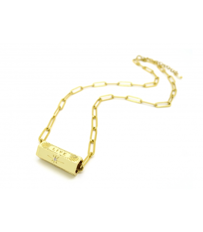 Talisman square chain Necklace