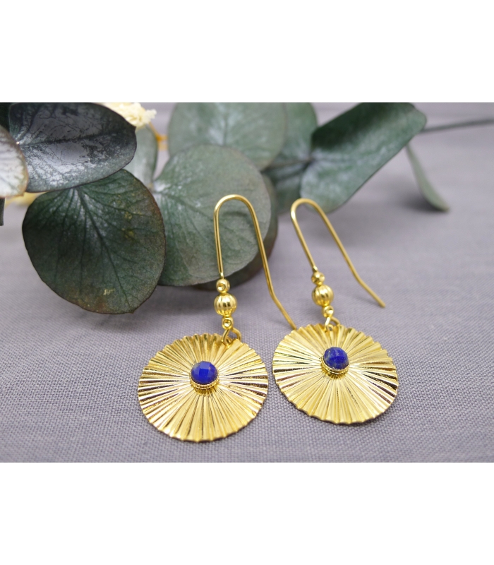 Astral Gold plated and Lapis Lazuli earrings
