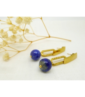 copy of Amethyst Arty earrings - stainless steel and amethyst