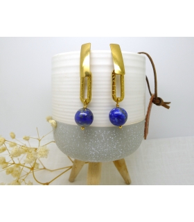 copy of Amethyst Arty earrings - stainless steel and amethyst