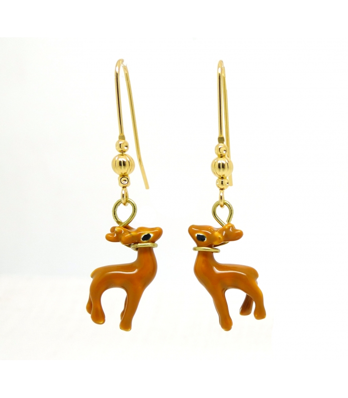Boucles d'oreilles Rennes - Bijoux animaux en porcelaine - Les Bijoux
