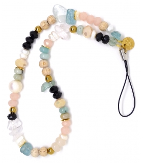 Bracelet de portable Boho Pastel en pierre gemme - Les Bijoux Acidules