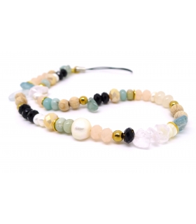 Bracelet de portable Boho Pastel en pierre gemme - Les Bijoux Acidules