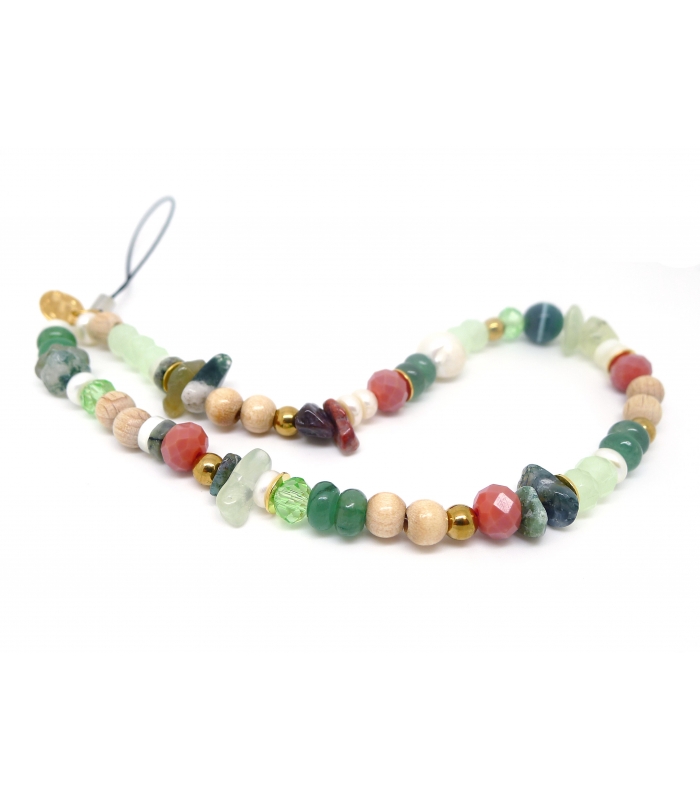 Bracelet de portable Boho Végétal en pierre gemme - Les Bijoux Acidules