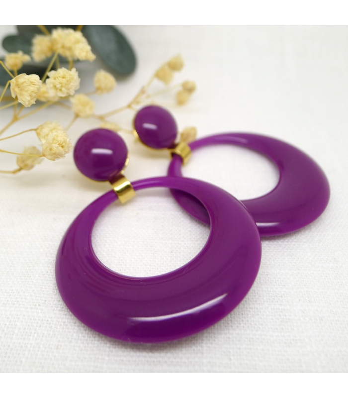 Boucles d'oreilles Pantone Ultra Violet - Les Bijoux Acidules