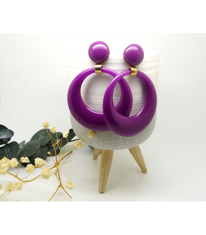 Boucles d'oreilles Pantone Ultra Violet - Les Bijoux Acidules