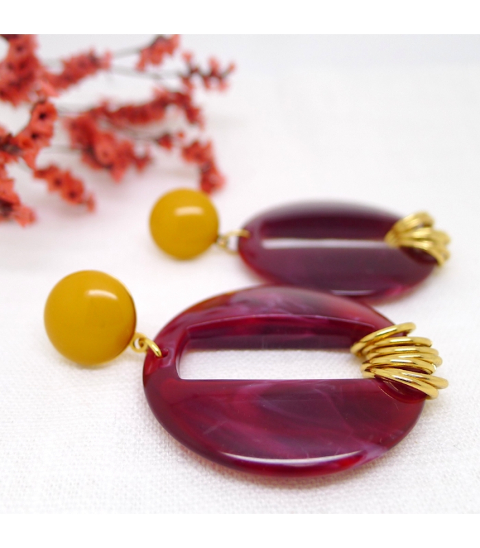 Boucles d'oreilles Voyage Bordeaux - Les Bijoux Acidules