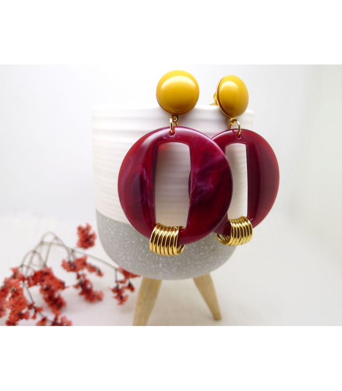 Journey Burgundy earrings