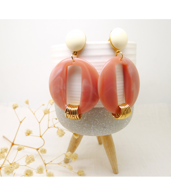 copy of Boucles d'oreilles Voyage Vieux Rose - Les Bijoux Acidules