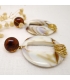 Cream Pink Journey earrings
